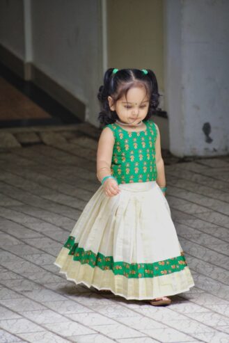 Kids pattupavada customisation avilable international shipping available