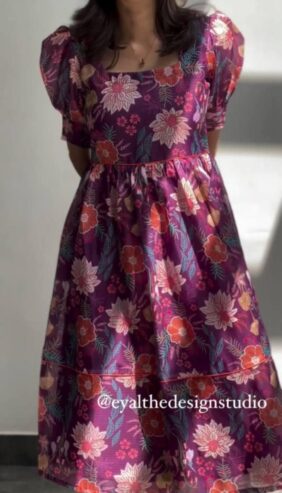 Floral Midi Dresses (All India Delivery Available)