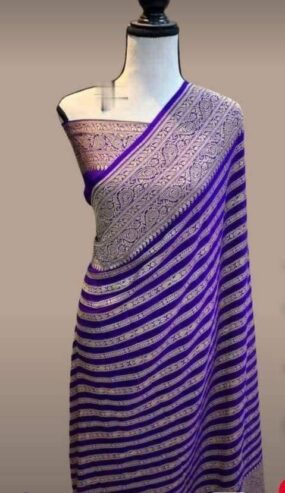 Bnarasi Katan semi Georgette fabric saree (All India Delivery Available)