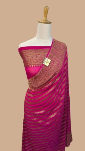 Bnarasi Katan semi Georgette fabric saree (All India Delivery Available)