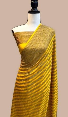 Bnarasi Katan semi Georgette fabric saree (All India Delivery Available)