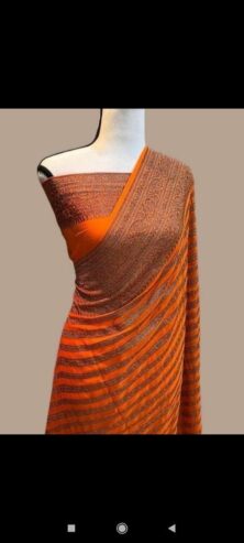 Bnarasi Katan semi Georgette fabric saree (All India Delivery Available)