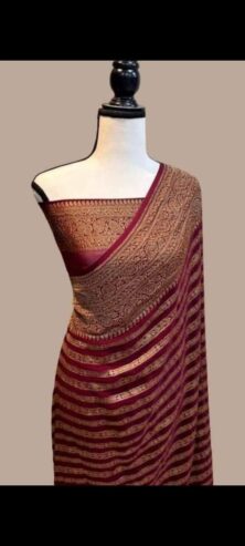 Bnarasi Katan semi Georgette fabric saree (All India Delivery Available)