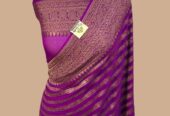 Bnarasi Katan semi Georgette fabric saree (All India Delivery Available)