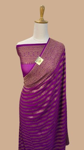 Bnarasi Katan semi Georgette fabric saree (All India Delivery Available)