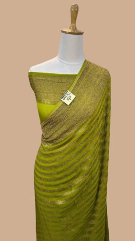 Bnarasi Katan semi Georgette fabric saree (All India Delivery Available)