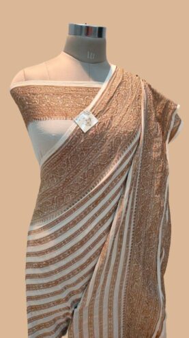 Bnarasi Katan semi Georgette fabric saree (All India Delivery Available)