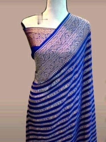 Bnarasi Katan semi Georgette fabric saree (All India Delivery Available)