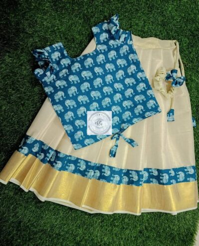 Kids pattupavada customisation avilable international shipping available