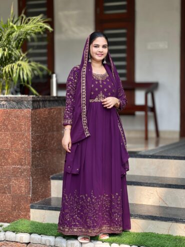 PARTY WEAR GOWN WITH SHWAL for Sale (All India Delivery Available..)